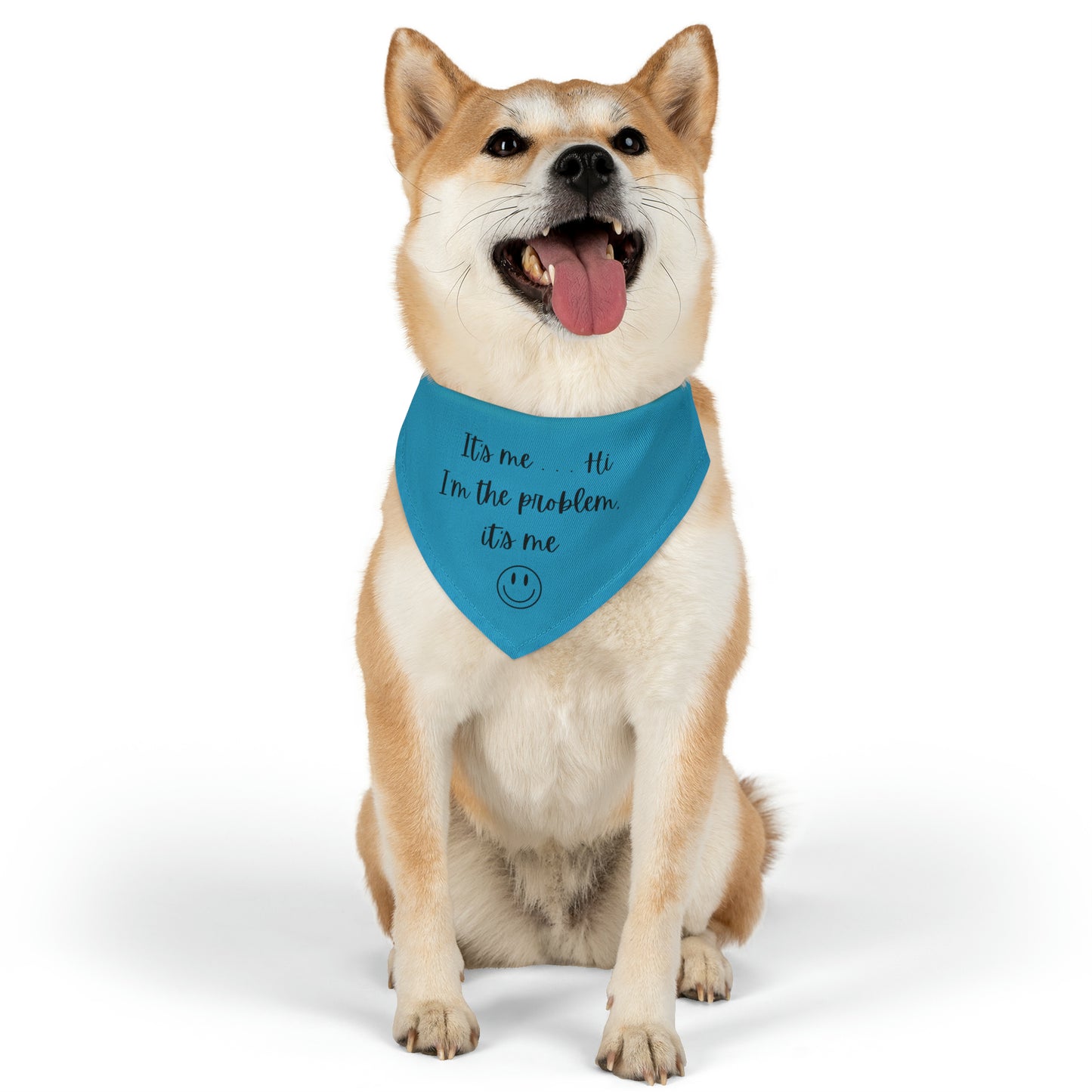 It's Me - Pet Bandana Collar - Turquoise