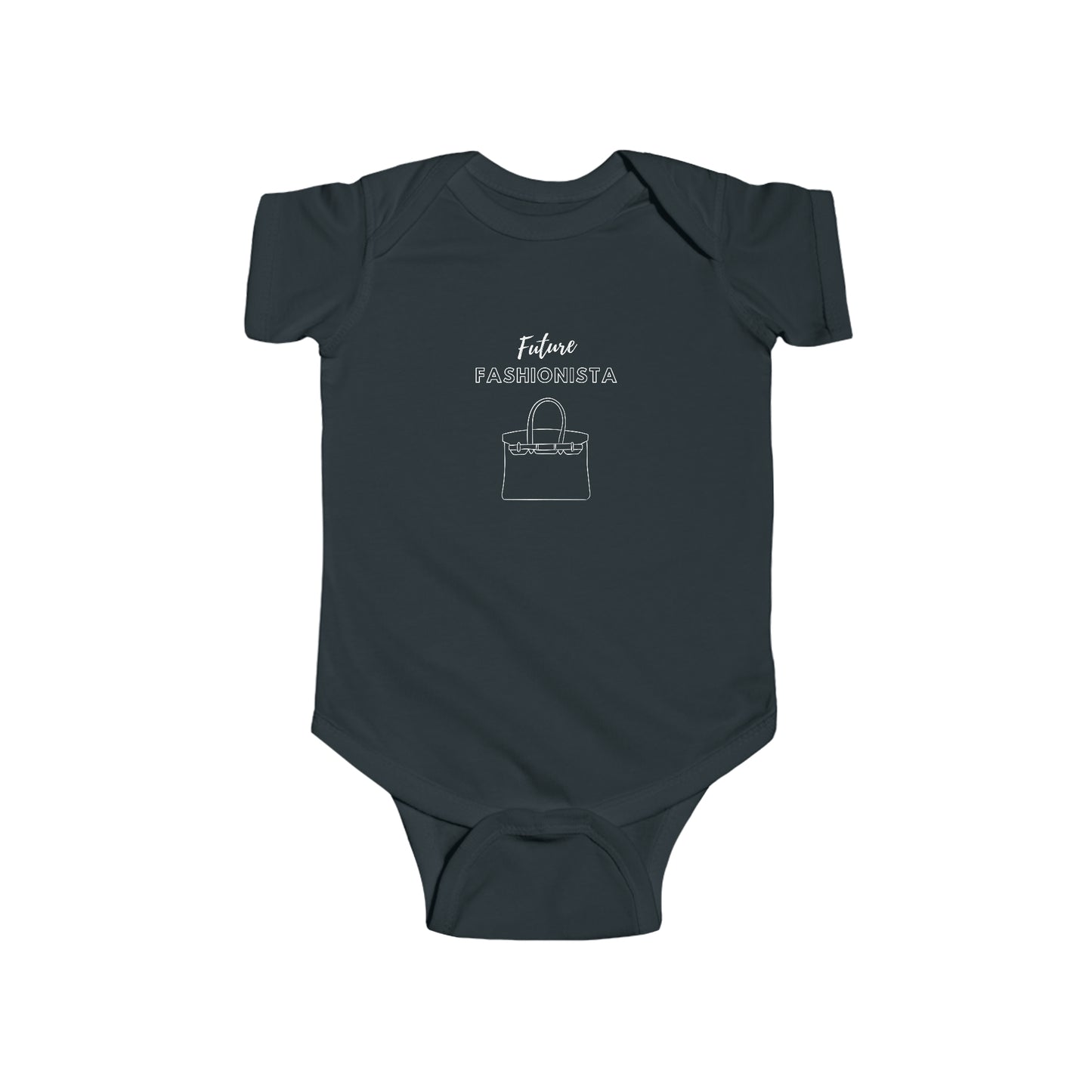 Future Fashionista Black Infant Onsie