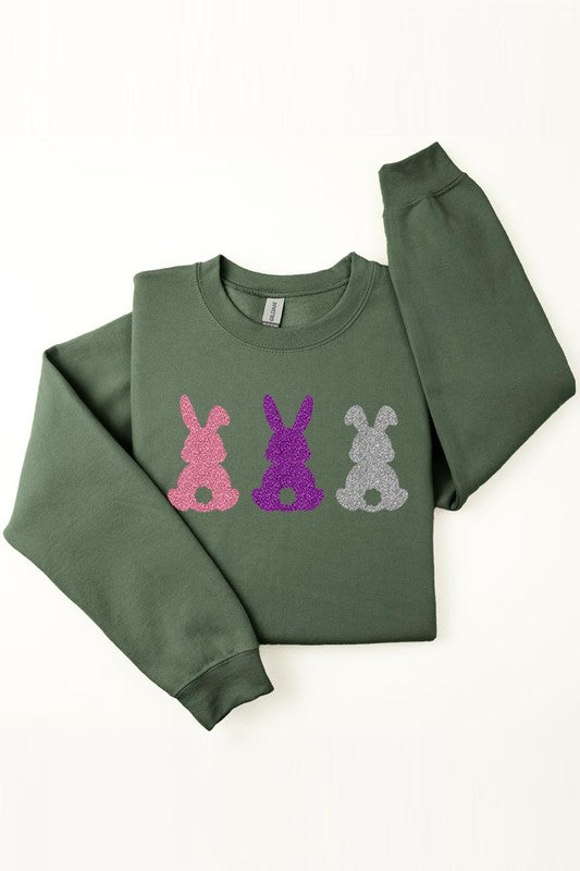 Easter Bunny Glitter Sweatshirts