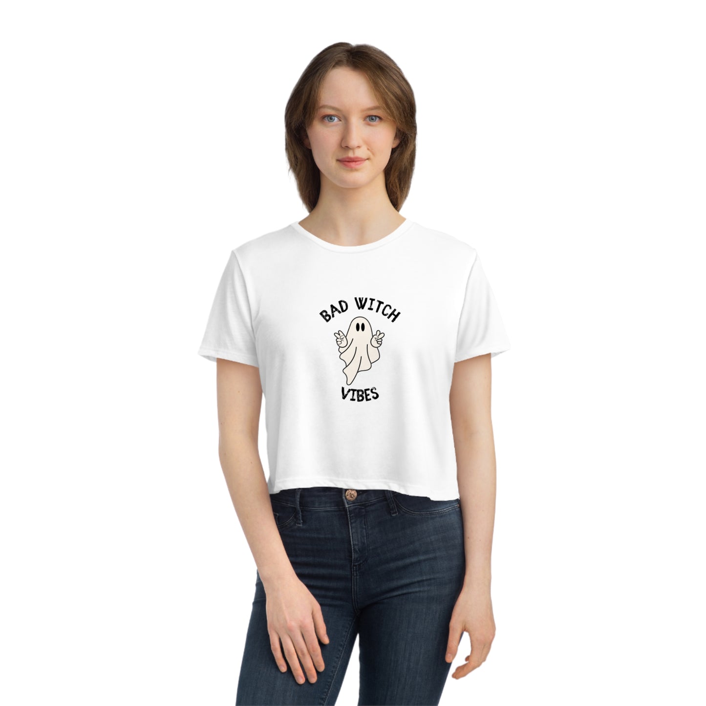 Bad Witch - Women's Flowy Cropped Tee