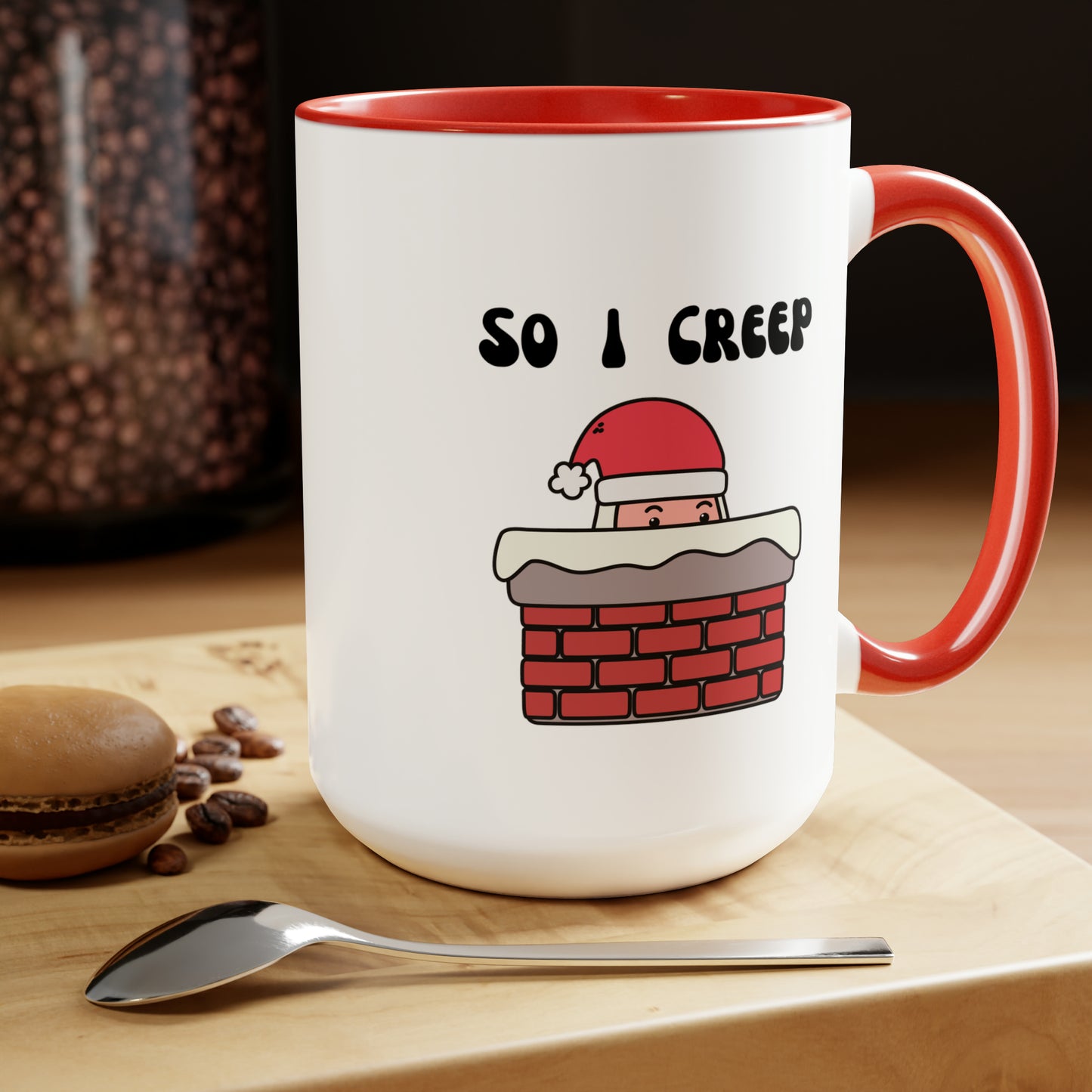 Santa Creep Coffee Mugs, 15oz