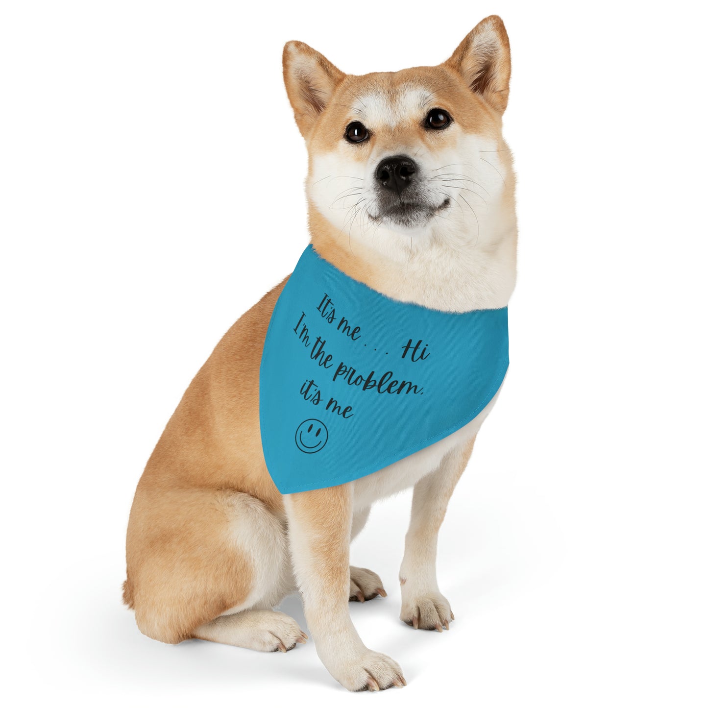 It's Me - Pet Bandana Collar - Turquoise