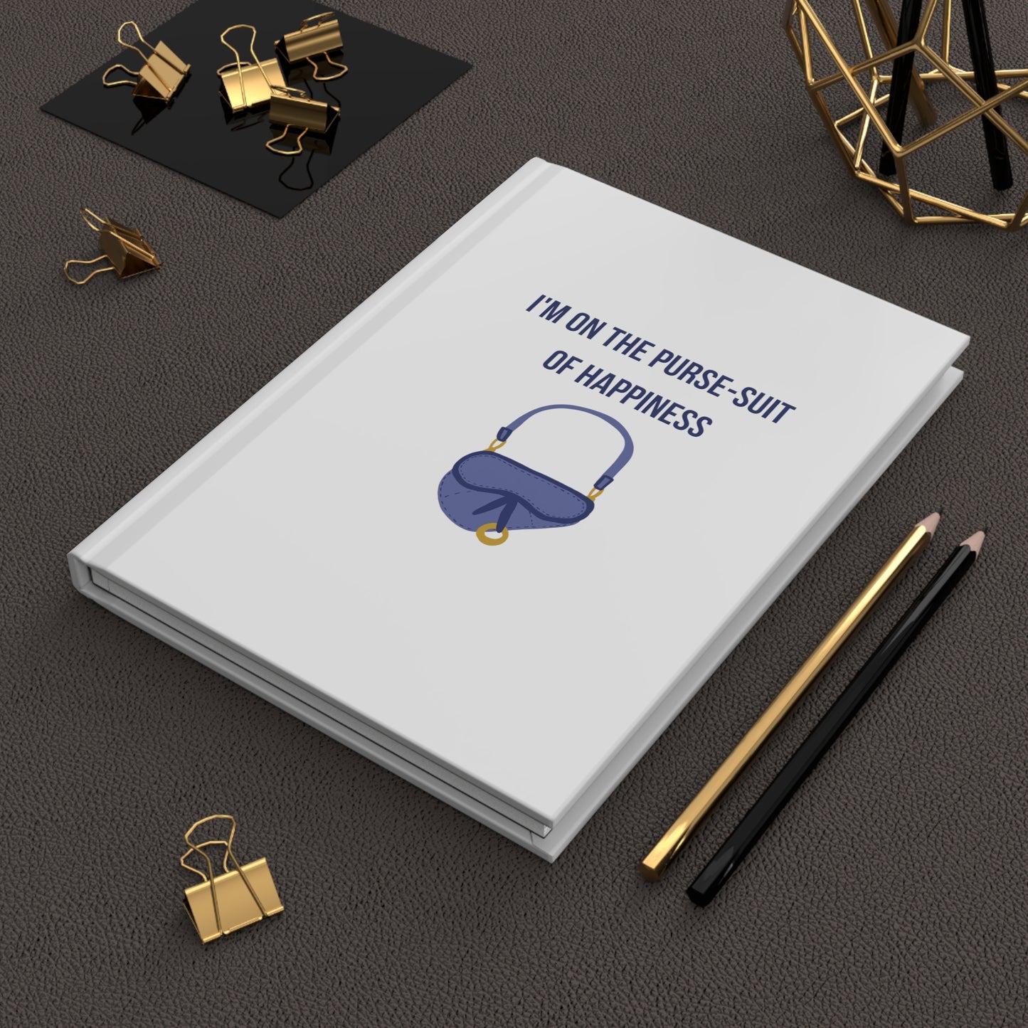 Purse-suit of Happiness Hardcover Journal Matte - Blue