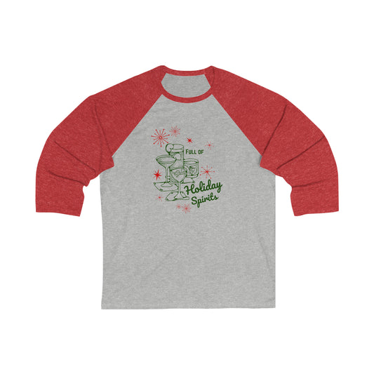 Holiday Spirits Baseball Tee